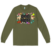 Army Green dog mom Long Sleeve Tee - MaliasSmallBusiness