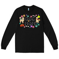 Black dog mom Long Sleeve Tee - MaliasSmallBusiness