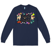 Navy dog mom Long Sleeve Tee - MaliasSmallBusiness