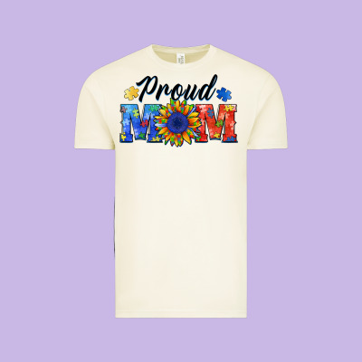 Proud Mom Autism Vintage Tee Designed By Barkaloodesign