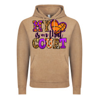 Vintage Coffee my heart is on that court basketball Vintage Hoodie - Jasminsmagicworld