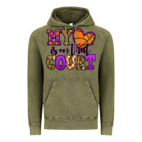 Vintage Olive my heart is on that court basketball Vintage Hoodie - Jasminsmagicworld