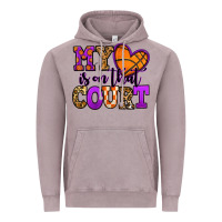 Vintage Zinc my heart is on that court basketball Vintage Hoodie - Jasminsmagicworld