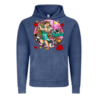 Vintage Denim cupid with arrows and stars Vintage Hoodie - AdoDesignShop