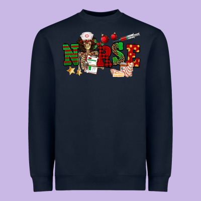 Christmas Nurse Heavyweight Sweatshirt Designed By Nancycooperartshop