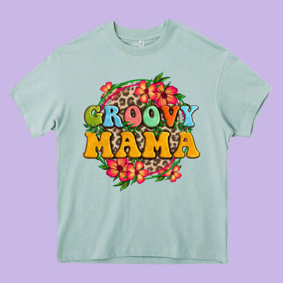 Groovy Mama Heavy Core Tee Designed By Zillion Design Studio