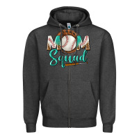 Charcoal Heather mom squad Zipper Hoodie - BundleAndBundleShop