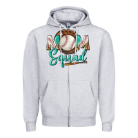 Heather Grey mom squad Zipper Hoodie - BundleAndBundleShop