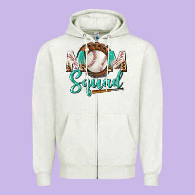 Mom Squad Zipper Hoodie Designed By Bundleandbundleshop