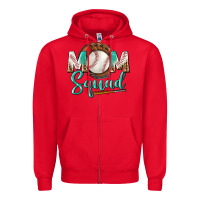 Red mom squad Zipper Hoodie - BundleAndBundleShop