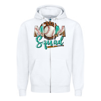 White mom squad Zipper Hoodie - BundleAndBundleShop