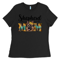 Black shepherd mom western Ladies Tee - RanaPortraitStore