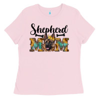 Bubblegum Pink shepherd mom western Ladies Tee - RanaPortraitStore
