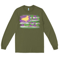 Army Green mardi gras duck call flag Long Sleeve Tee - MaliasSmallBusiness