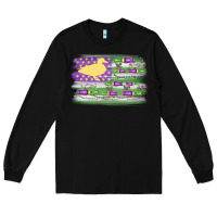 Black mardi gras duck call flag Long Sleeve Tee - MaliasSmallBusiness