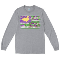 Heather Grey mardi gras duck call flag Long Sleeve Tee - MaliasSmallBusiness
