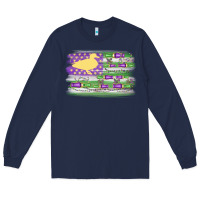 Navy mardi gras duck call flag Long Sleeve Tee - MaliasSmallBusiness