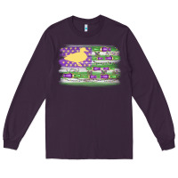 Plum mardi gras duck call flag Long Sleeve Tee - MaliasSmallBusiness
