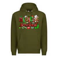 Army Green christmas medical assistant Premium Hoodie - texasbilliewilder