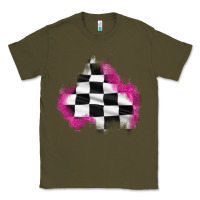 Army Green race flag glitter patch Classic Tee - AdoDesignShop