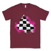Burgundy race flag glitter patch Classic Tee - AdoDesignShop