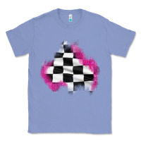 Colony Blue race flag glitter patch Classic Tee - AdoDesignShop