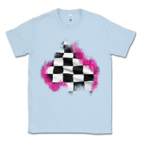 Dusty Blue race flag glitter patch Classic Tee - AdoDesignShop