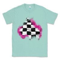 Seafoam race flag glitter patch Classic Tee - AdoDesignShop