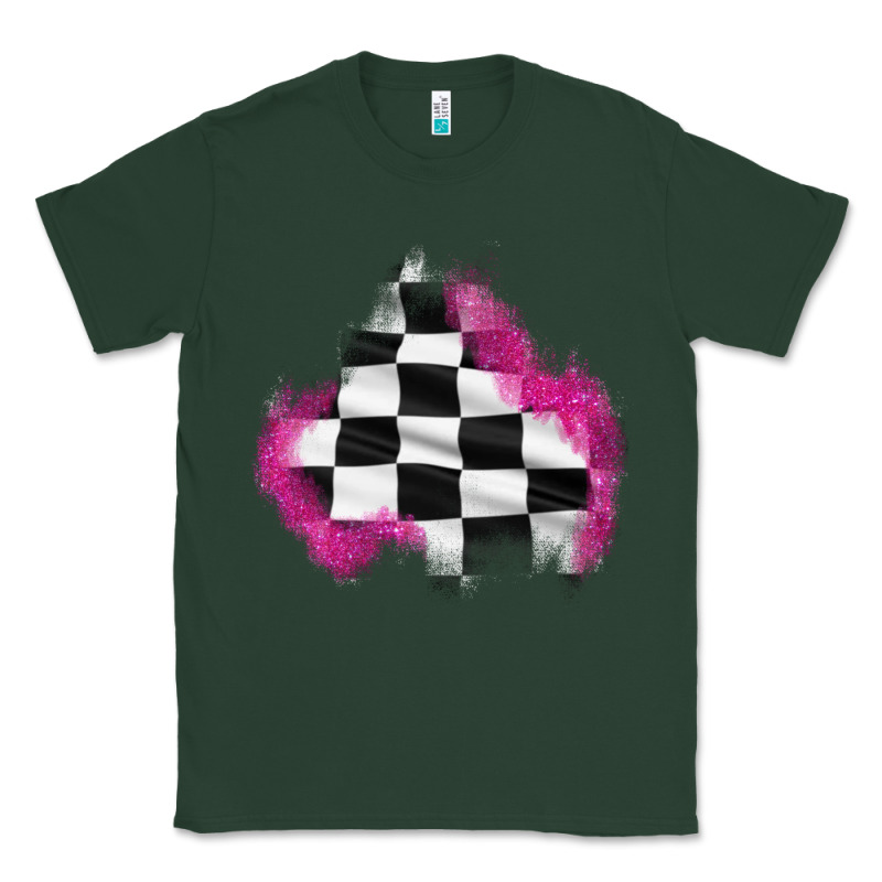 Race Flag Glitter Patch Classic Tee by AdoDesignShop | Teevron