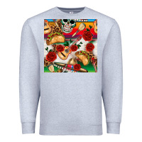 Heather Grey mexican  seamless pattern Premium Sweatshirt - texasbilliewilder