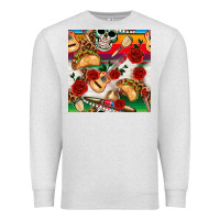 Oatmeal Heather mexican  seamless pattern Premium Sweatshirt - texasbilliewilder