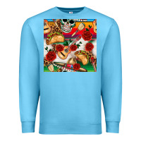 Ocean Blue mexican  seamless pattern Premium Sweatshirt - texasbilliewilder