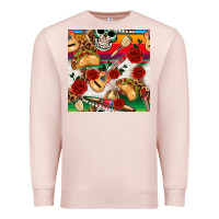 Pale Pink mexican  seamless pattern Premium Sweatshirt - texasbilliewilder
