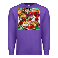 Purple mexican  seamless pattern Premium Sweatshirt - texasbilliewilder