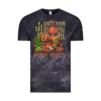 Cloud Black aintgoin down til the sun comes up desert Vintage Tee - NancyCooperArtShop