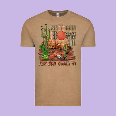 Aintgoin Down Til The Sun Comes Up Desert Vintage Tee Designed By Nancycooperartshop