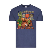 Vintage Denim aintgoin down til the sun comes up desert Vintage Tee - NancyCooperArtShop