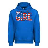 Cobalt All American Girl Bandana Urban Hoodie - CowCowDesign