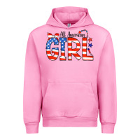 Fuchsia Pink All American Girl Bandana Urban Hoodie - CowCowDesign