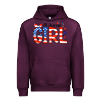 Mauve Wine All American Girl Bandana Urban Hoodie - CowCowDesign