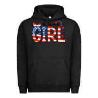 Pigment Black All American Girl Bandana Urban Hoodie - CowCowDesign