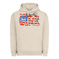 Pigment French Oak All American Girl Bandana Urban Hoodie - CowCowDesign