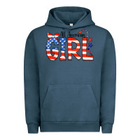 Pigment Midnight Navy All American Girl Bandana Urban Hoodie - CowCowDesign
