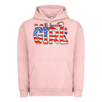 Pigment Salmon All American Girl Bandana Urban Hoodie - CowCowDesign