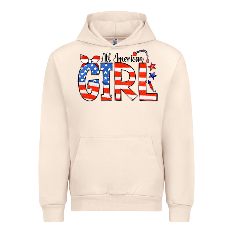 All American Girl Bandana Urban Hoodie by CowCowDesign | Teevron