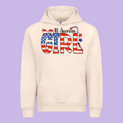 All American Girl Bandana Urban Hoodie Designed By Cowcowdesign
