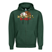 Sports Green baseball brother Zipper Hoodie - BundleAndBundleShop