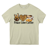 Mossy peace love coffee Heavy Core Tee - BarkalooDesign