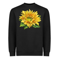 Black starburst greenburst sunflower Heavyweight Sweatshirt - LillyAllenDesigns