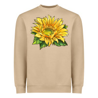 Mushroom starburst greenburst sunflower Heavyweight Sweatshirt - LillyAllenDesigns